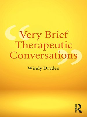 cover image of Very Brief Therapeutic Conversations